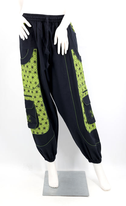 Metatron's Cube Embroidered Harem Pants