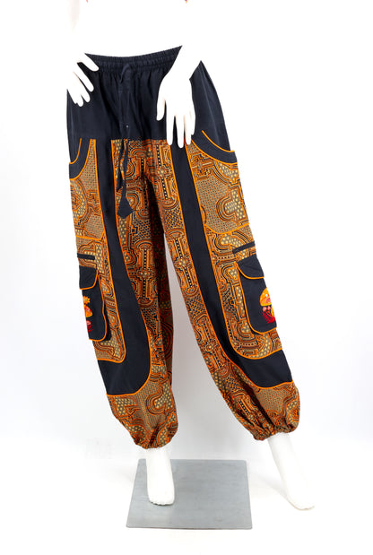 Spanish Tile Print Mushroom Print Harem Pants | Festival Pants