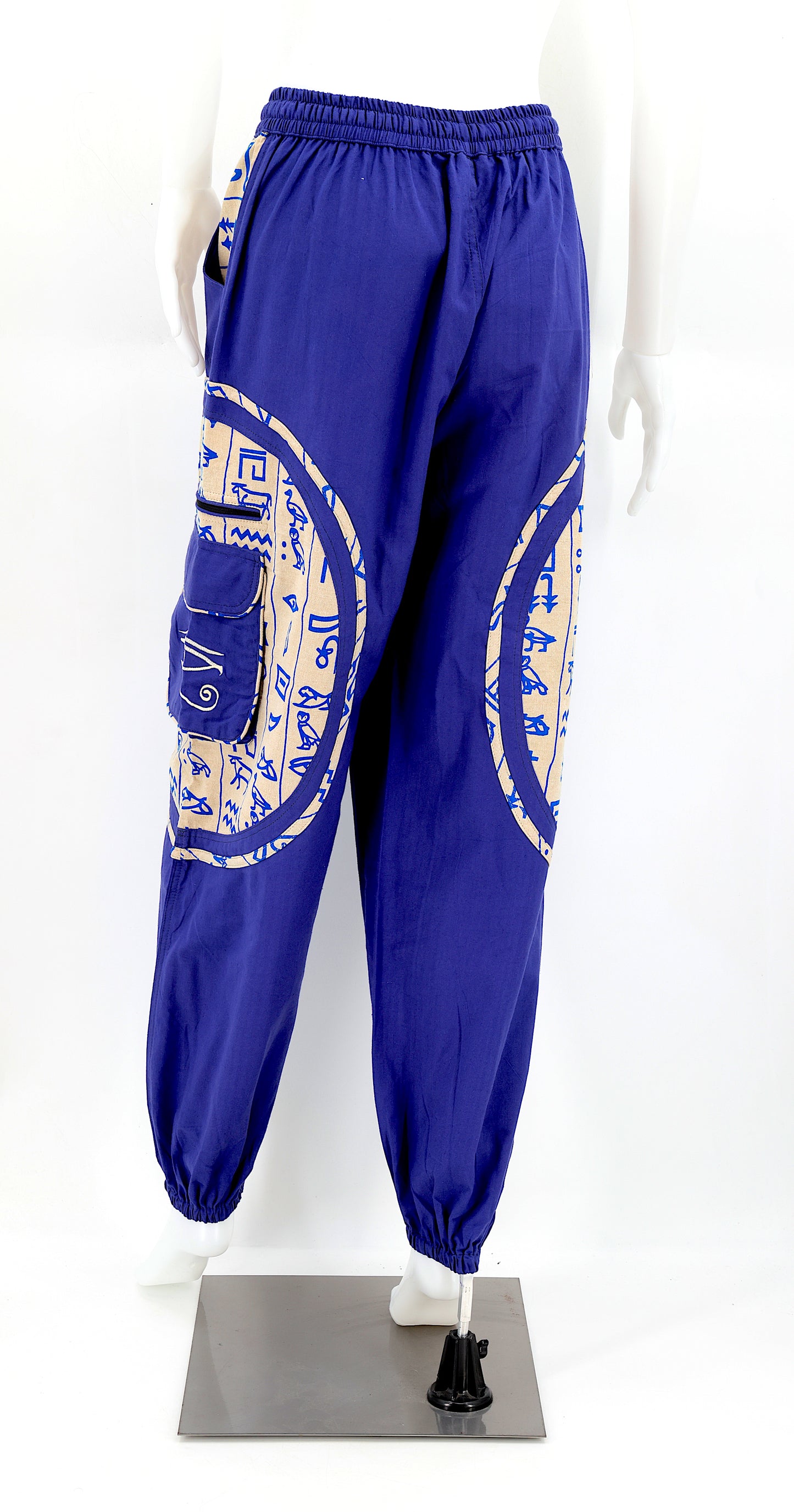 Cotton Hippie Handmade Harem Eye of Ra and Eye of Horus Embroidered Bohemian Trousers