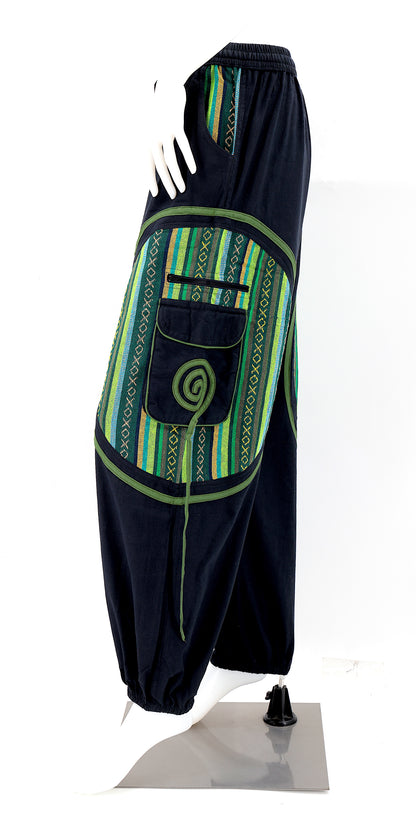 Plain Gheri Mix Cotton Harem Pants