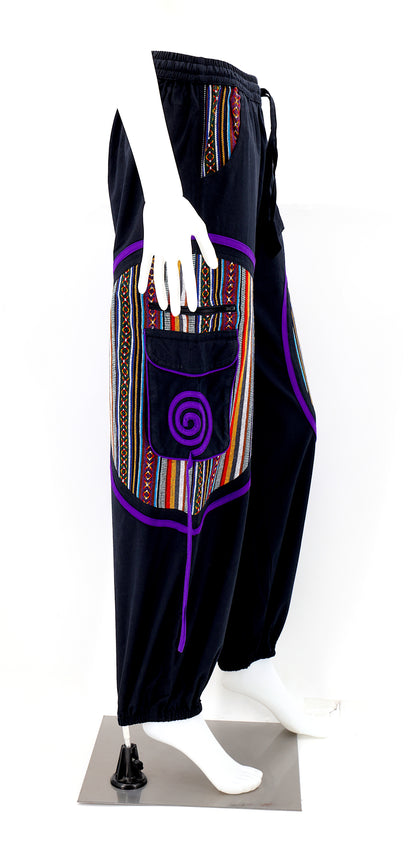 Plain Gheri Mix Cotton Harem Pants