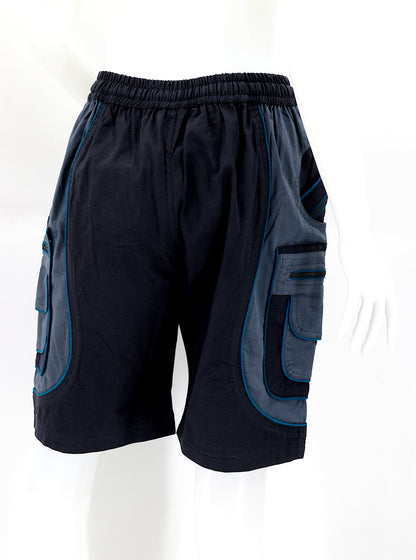 Flower of Life Embroidered Cotton Shorts