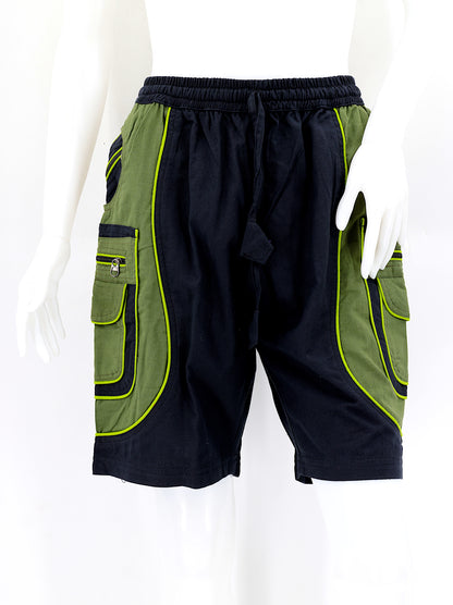 Flower of Life Embroidered Cotton Shorts