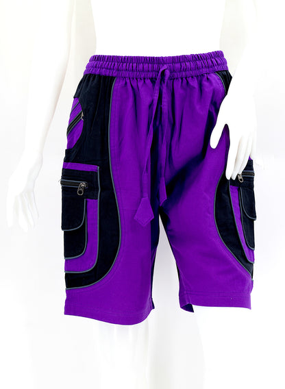 Flower of Life Embroidered Cotton Shorts