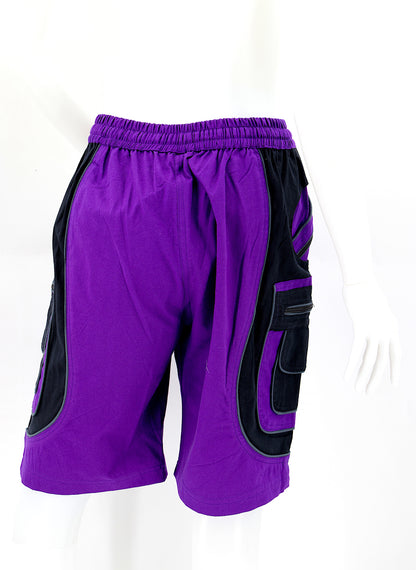 Flower of Life Embroidered Cotton Shorts