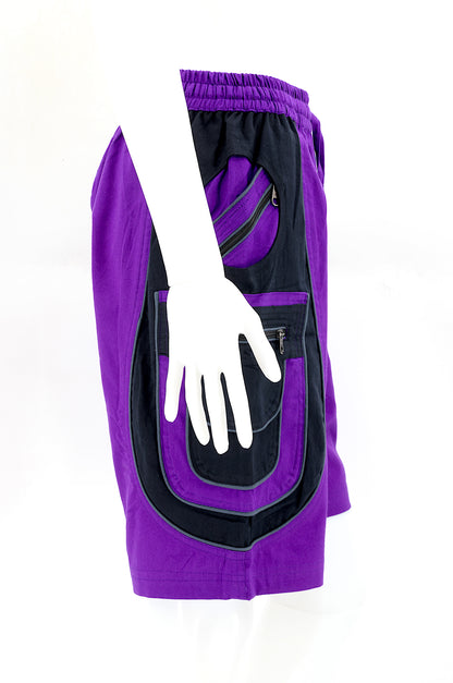 Flower of Life Embroidered Cotton Shorts