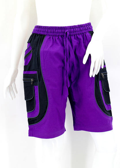 Flower of Life Embroidered Cotton Shorts