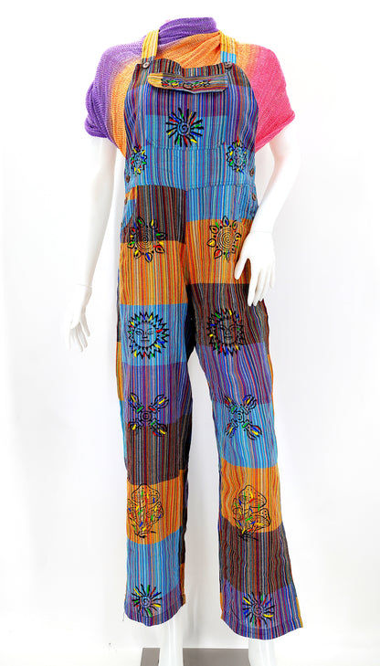 Classic Patchwork Overalls | Cotton Bohemian Jumpsuit