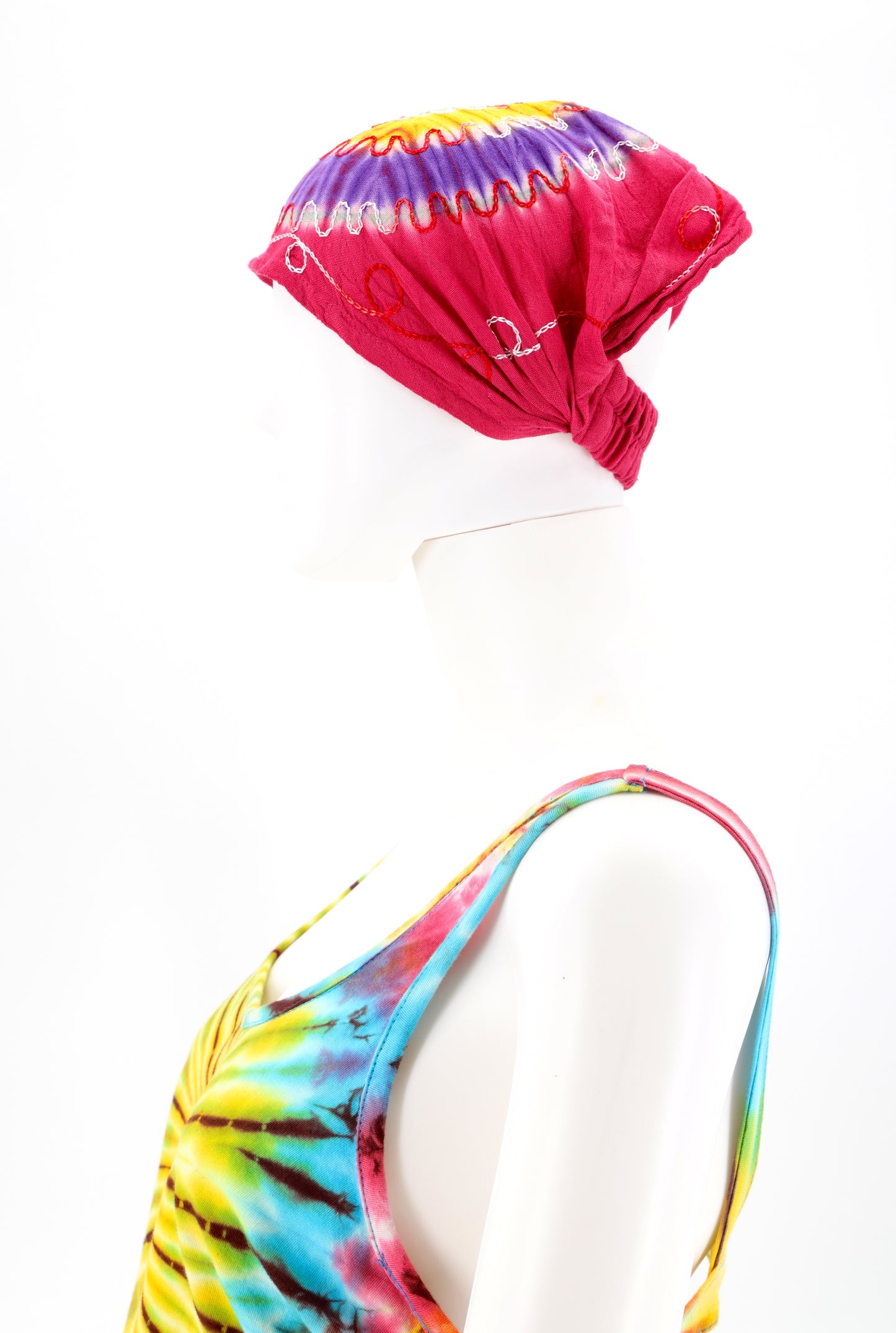 Cotton Hippie Handmade Tie Dye Embroidered Bohemian Headband