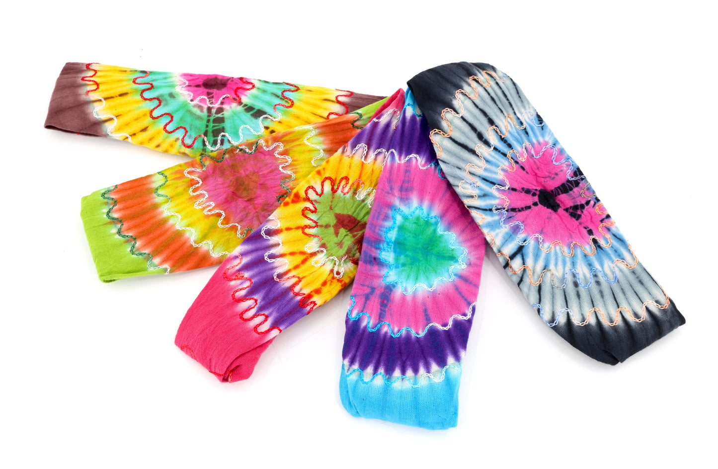 Cotton Hippie Handmade Tie Dye Embroidered Bohemian Headband