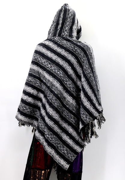 Cotton Hippie Handmade Gheri Cotton Hooded Bohemian Poncho