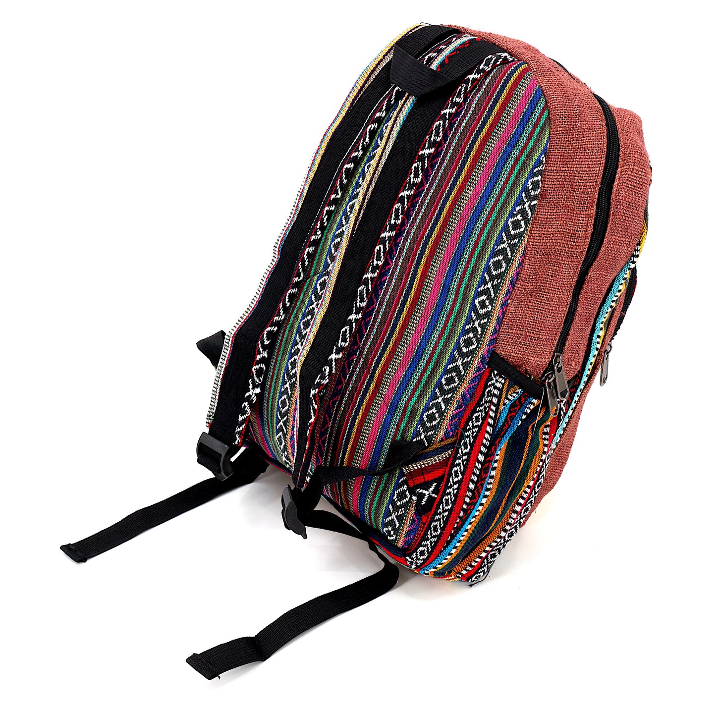 Hemp Mushroom Hand Embroidered Large Backpack