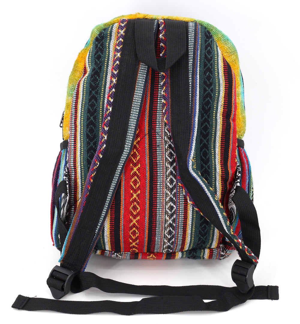 Hemp Snail Mushroom Hand Embroidered Tie Dye Mini Backpack