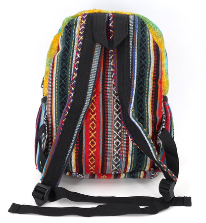 Hemp Snail Mushroom Hand Embroidered Tie Dye Mini Backpack