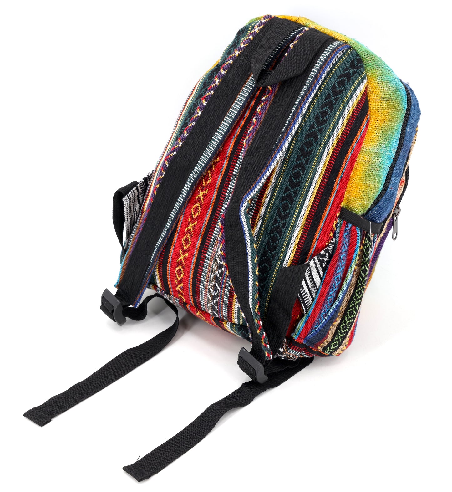 Hemp Snail Mushroom Hand Embroidered Tie Dye Mini Backpack