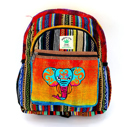 Elephant Hemp Mini Backpack | Nepalese Tie Dye Bag
