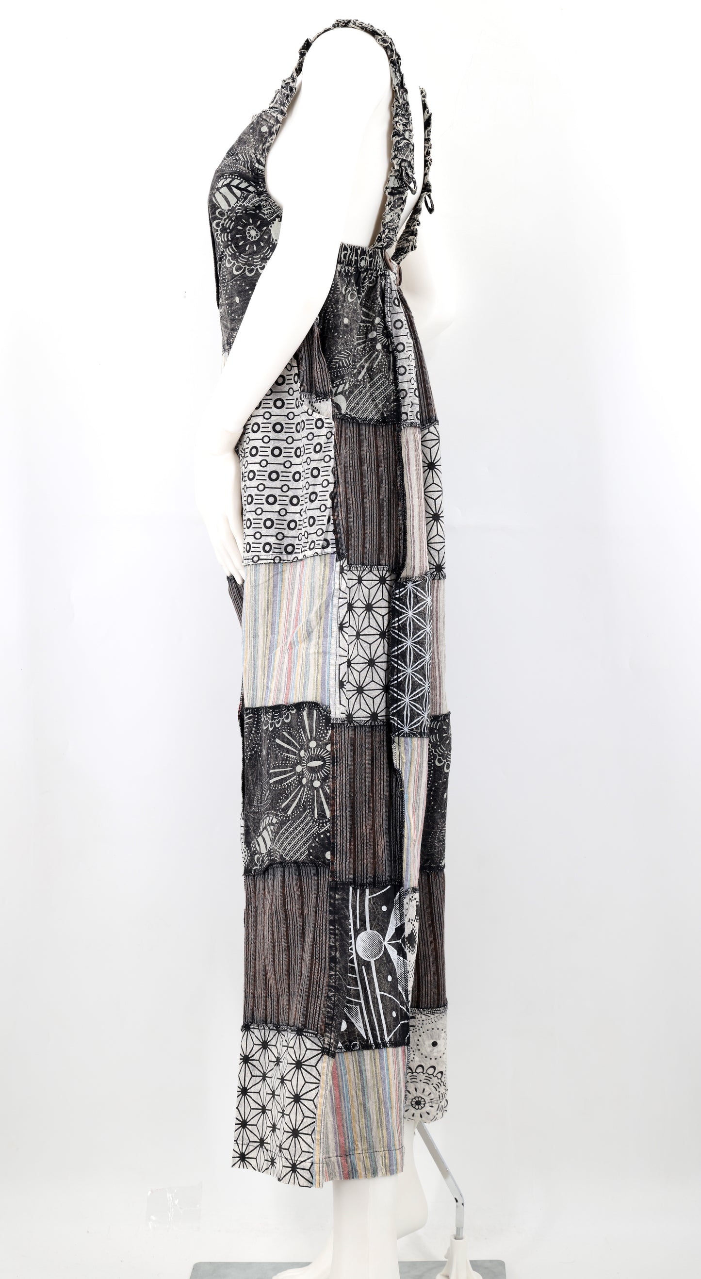 Cotton Hippie Handmade Patchwork Wide Leg Bohemian Overalls