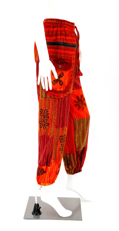 Classic Patchwork Cotton Harem Pants | Traditional Free Spirit Pants