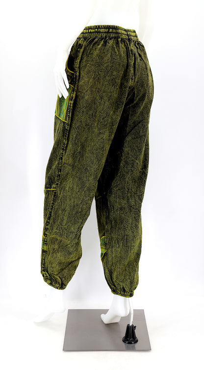 Faded Vintage Cotton Harem Pants | Distressed Boho Style