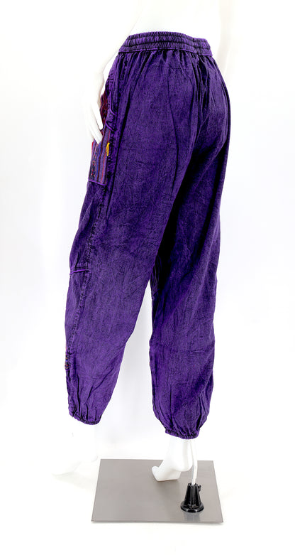 Faded Vintage Cotton Harem Pants | Distressed Boho Style