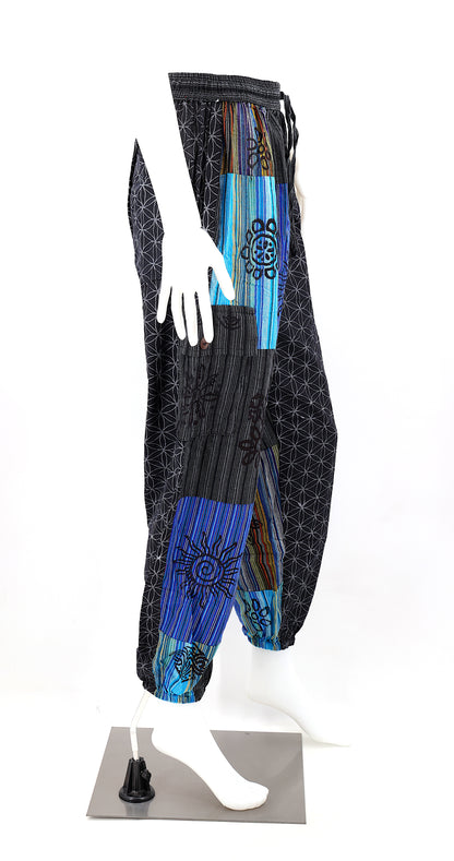 Flower of Life Harem Pants | Sacred Geometry Patchwork Pants