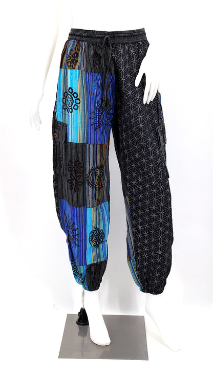 Flower of Life Harem Pants | Sacred Geometry Patchwork Pants