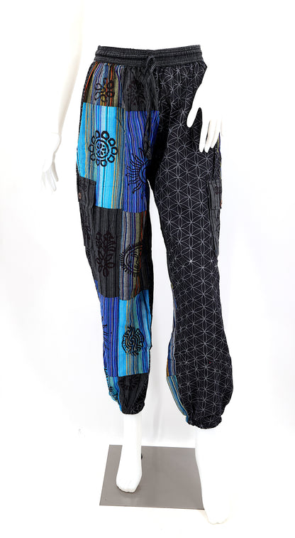 Flower of Life Harem Pants | Sacred Geometry Patchwork Pants