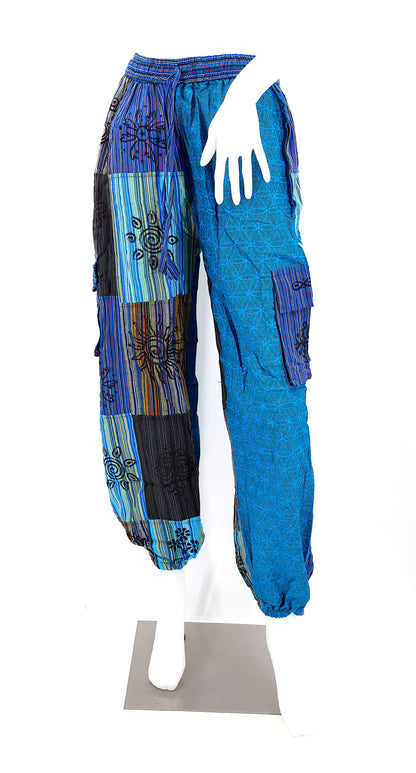 Flower of Life Harem Pants | Sacred Geometry Patchwork Pants