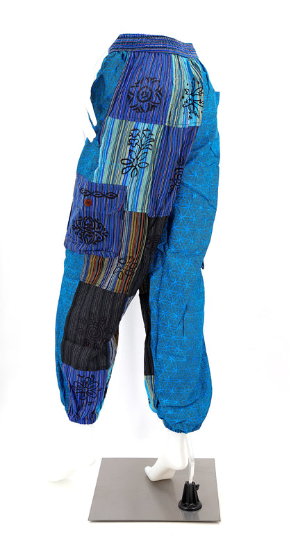 Flower of Life Harem Pants | Sacred Geometry Patchwork Pants