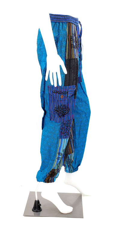 Flower of Life Harem Pants | Sacred Geometry Patchwork Pants