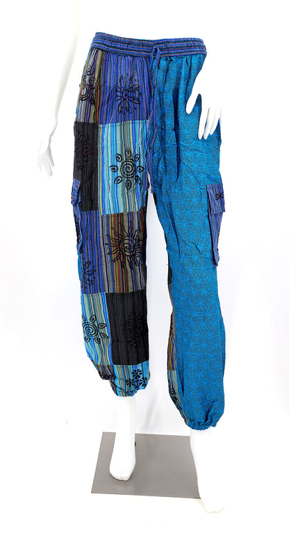 Flower of Life Harem Pants | Sacred Geometry Patchwork Pants