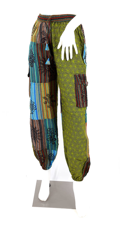 Flower of Life Harem Pants | Sacred Geometry Patchwork Pants