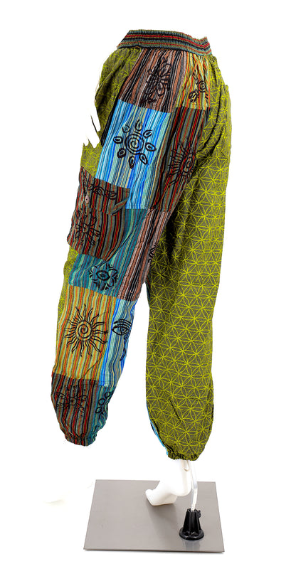 Flower of Life Harem Pants | Sacred Geometry Patchwork Pants