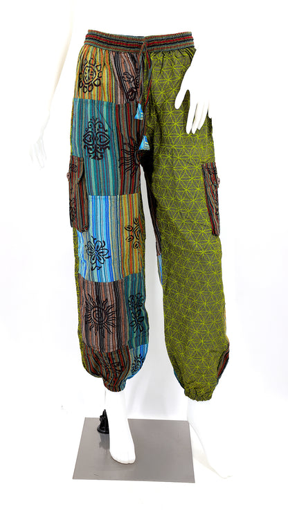 Flower of Life Harem Pants | Sacred Geometry Patchwork Pants