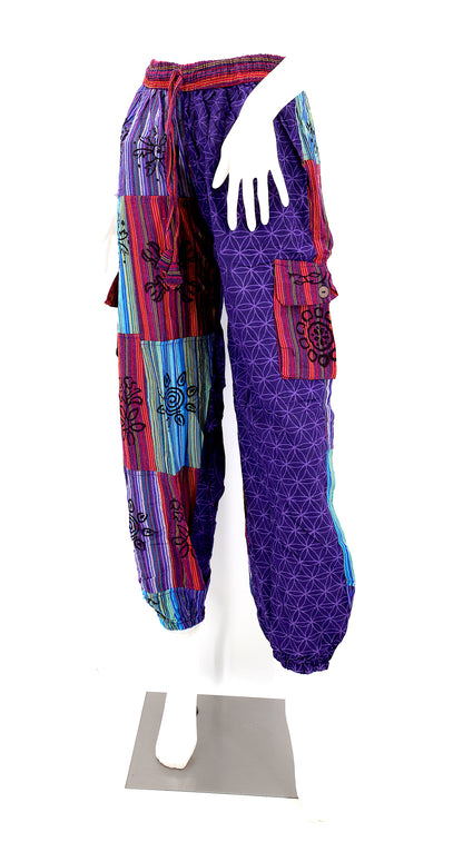 Flower of Life Harem Pants | Sacred Geometry Patchwork Pants