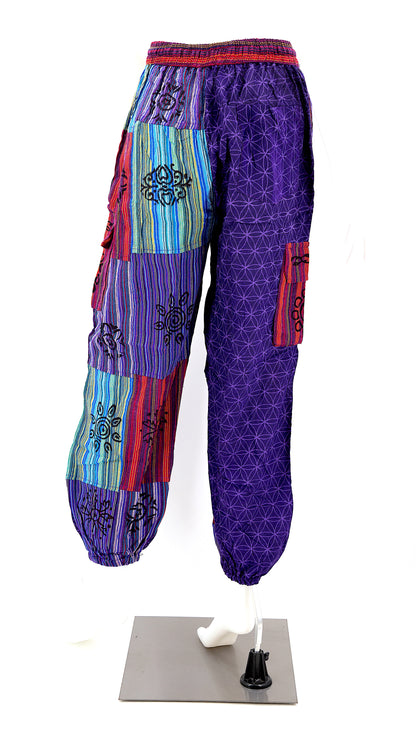 Flower of Life Harem Pants | Sacred Geometry Patchwork Pants