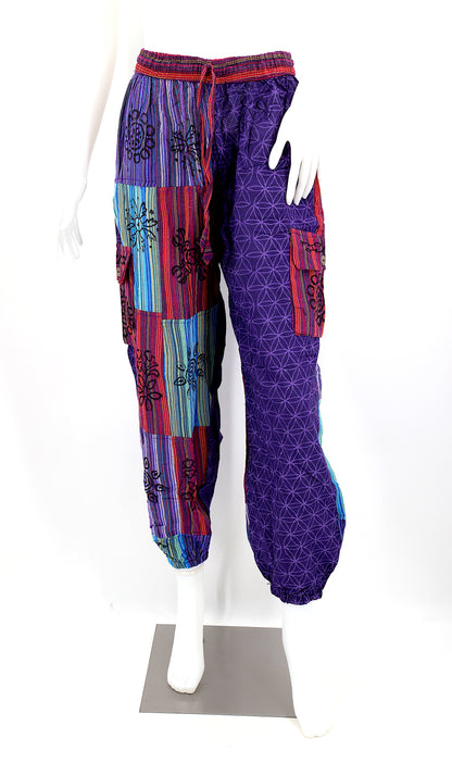 Flower of Life Harem Pants | Sacred Geometry Patchwork Pants