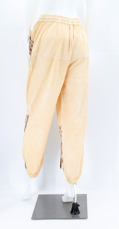 Flower of Life Multicolor Cargo Harem Pants