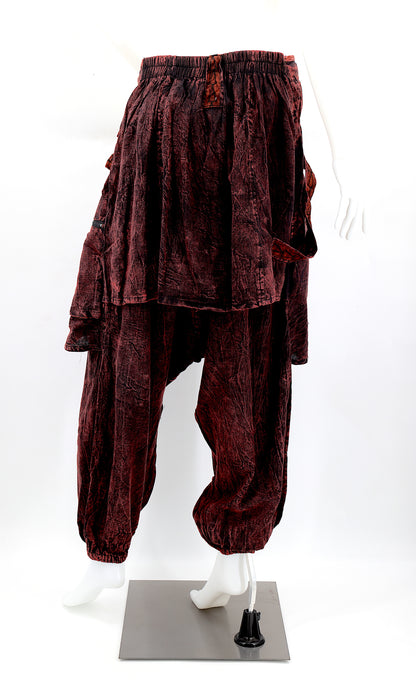 Faded Flower of Life Vintage Style Harem Pants