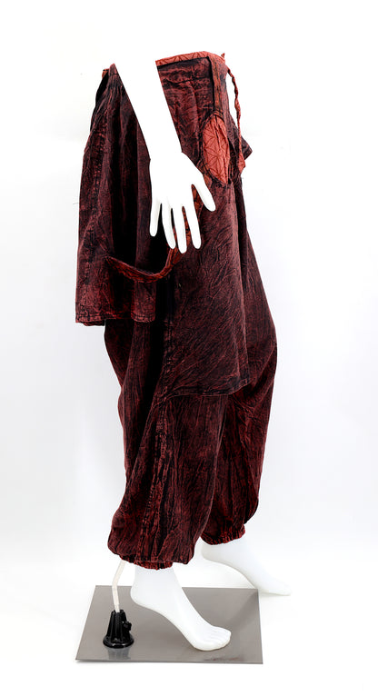 Faded Flower of Life Vintage Style Harem Pants