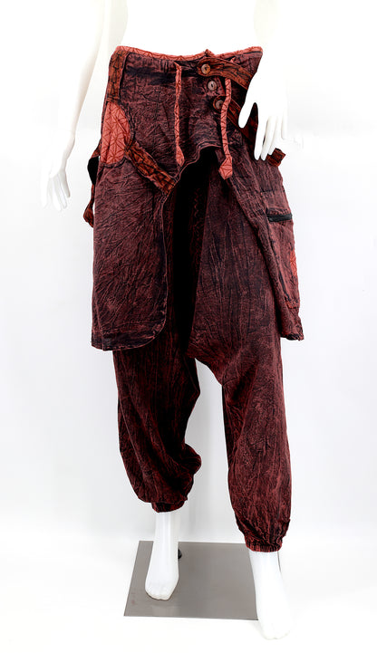 Faded Flower of Life Vintage Style Harem Pants