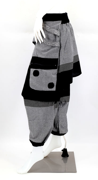 OM Embroidered Multicolor Harem Pants | Spiritual Symbol Pants