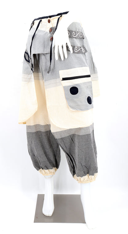 OM Embroidered Multicolor Harem Pants | Spiritual Symbol Pants