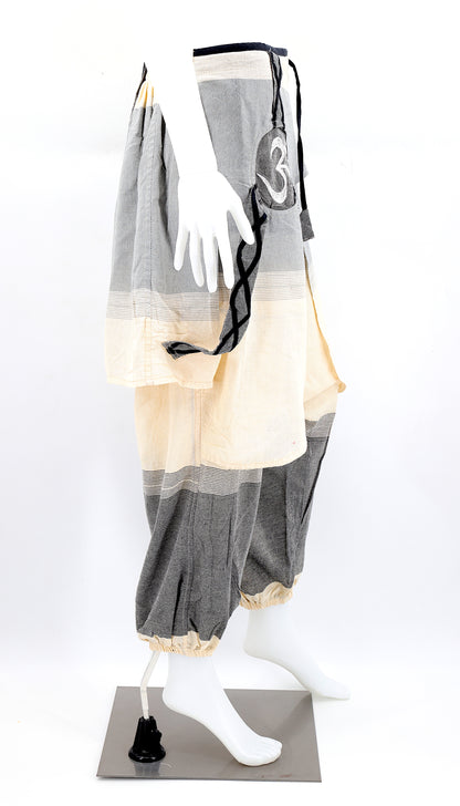 OM Embroidered Multicolor Harem Pants | Spiritual Symbol Pants