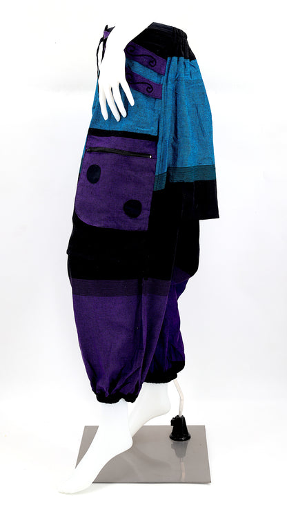 OM Embroidered Multicolor Harem Pants | Spiritual Symbol Pants