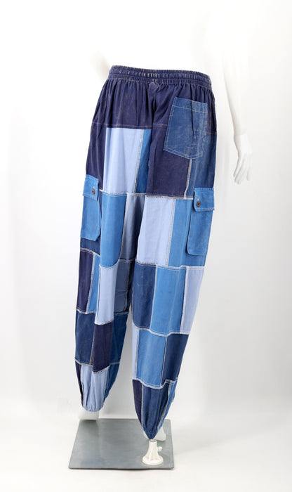 Multicolored Patchwork Cargo Pants | Cotton Harem Pants