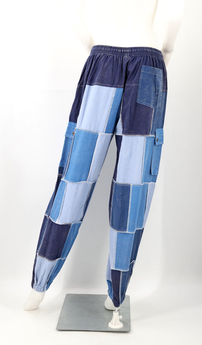 Multicolored Patchwork Cargo Pants | Cotton Harem Pants