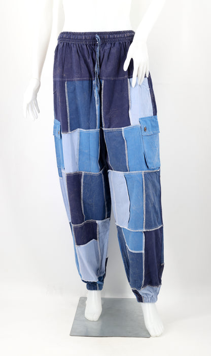 Multicolored Patchwork Cargo Pants | Cotton Harem Pants