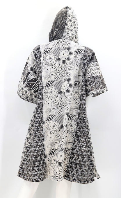 Cotton Hippie Handmade Geometric Print Patchwork Bohemian Dress