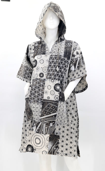 Cotton Hippie Handmade Geometric Print Patchwork Bohemian Dress